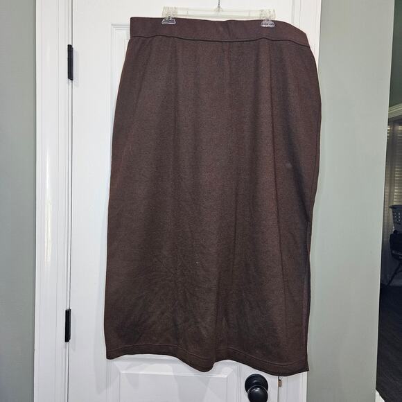 Venezia Women's 22/24 Brown Midi‎ Skirt - Picture 2 of 4